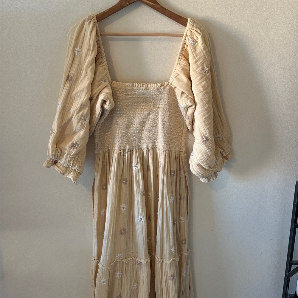 Free People Dahlia Smocked Maxi Dress - Large - Picture 10 of 12